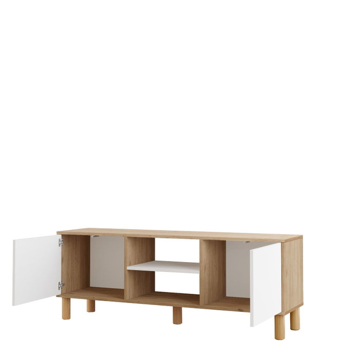 Hanah Home Soporte para TV ALS1-SW Roble y blanco